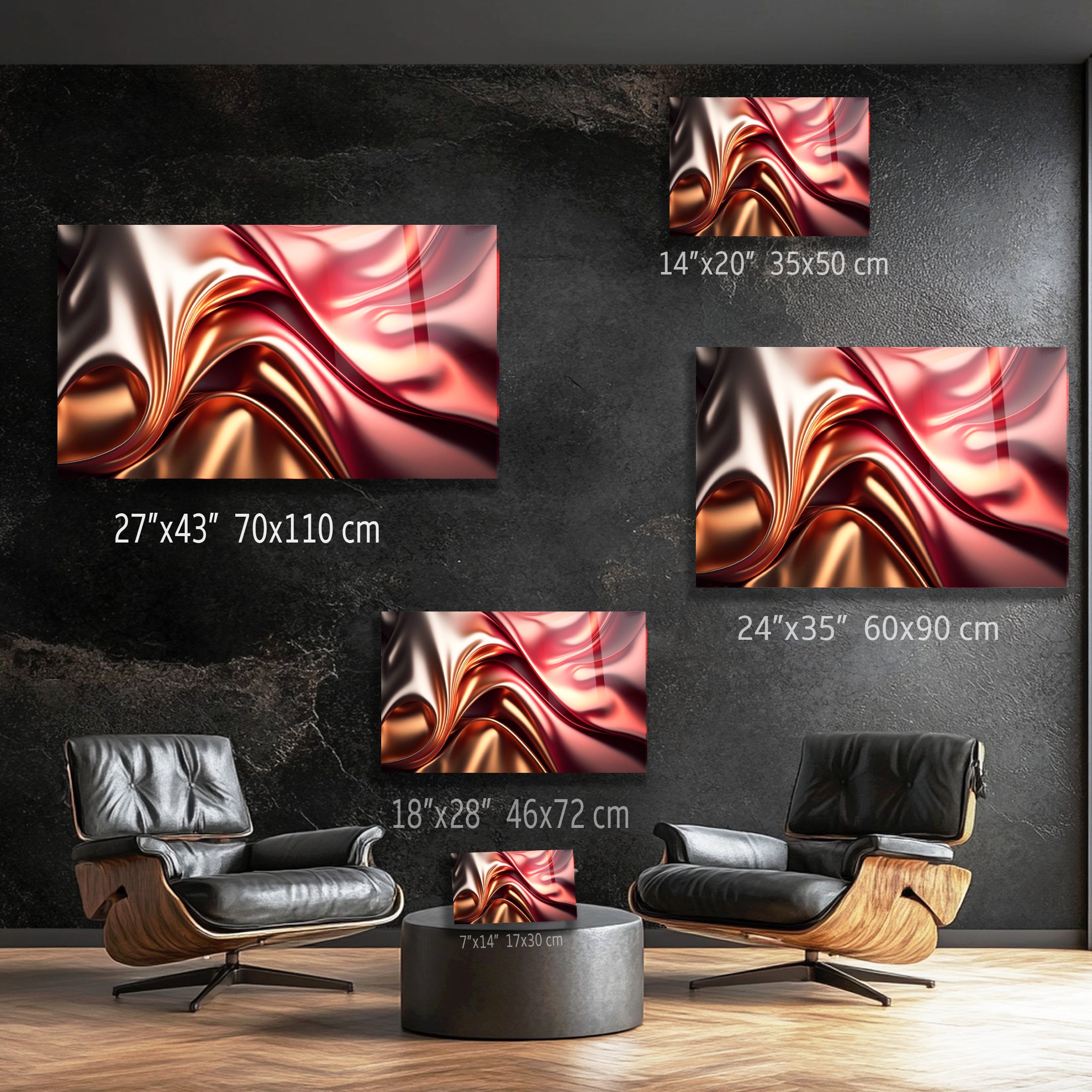 Kırmızı  Soyut Temperlenmiş Cam Tablo, Modern 3D Duvar Dekoru, Şık ve Lüks Cam Sanat Eseri