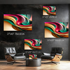 Renkli  Soyut Temperlenmiş Cam Tablo, Modern 3D Duvar Dekoru, Şık ve Lüks Cam Sanat Eseri