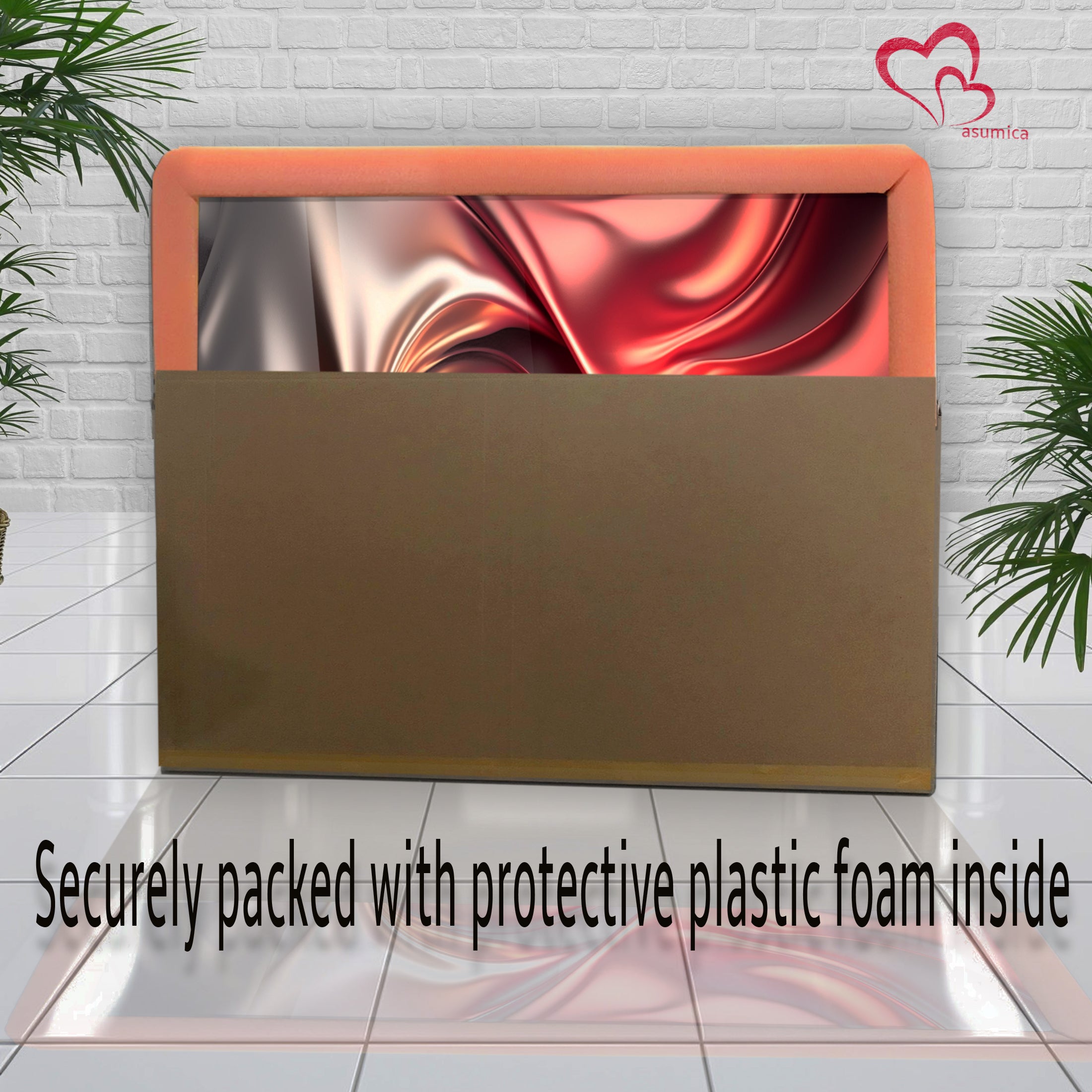 Kırmızı  Soyut Temperlenmiş Cam Tablo, Modern 3D Duvar Dekoru, Şık ve Lüks Cam Sanat Eseri