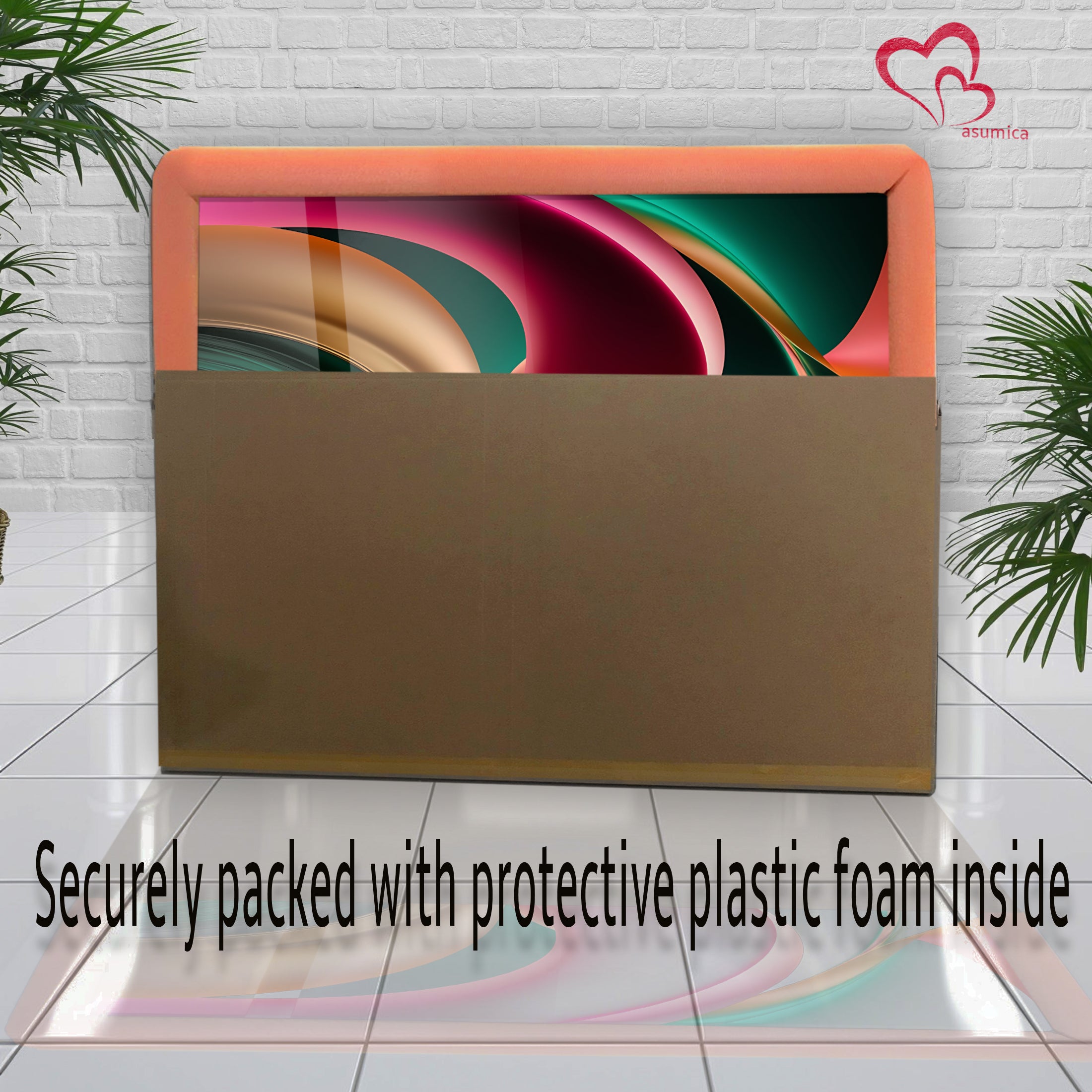 Renkli  Soyut Temperlenmiş Cam Tablo, Modern 3D Duvar Dekoru, Şık ve Lüks Cam Sanat Eseri