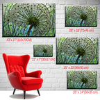 Kara Hindibağ Temalı Vitray Görünümlü Temperli Cam Tablo – Renkli Doğa Duvar Dekoru