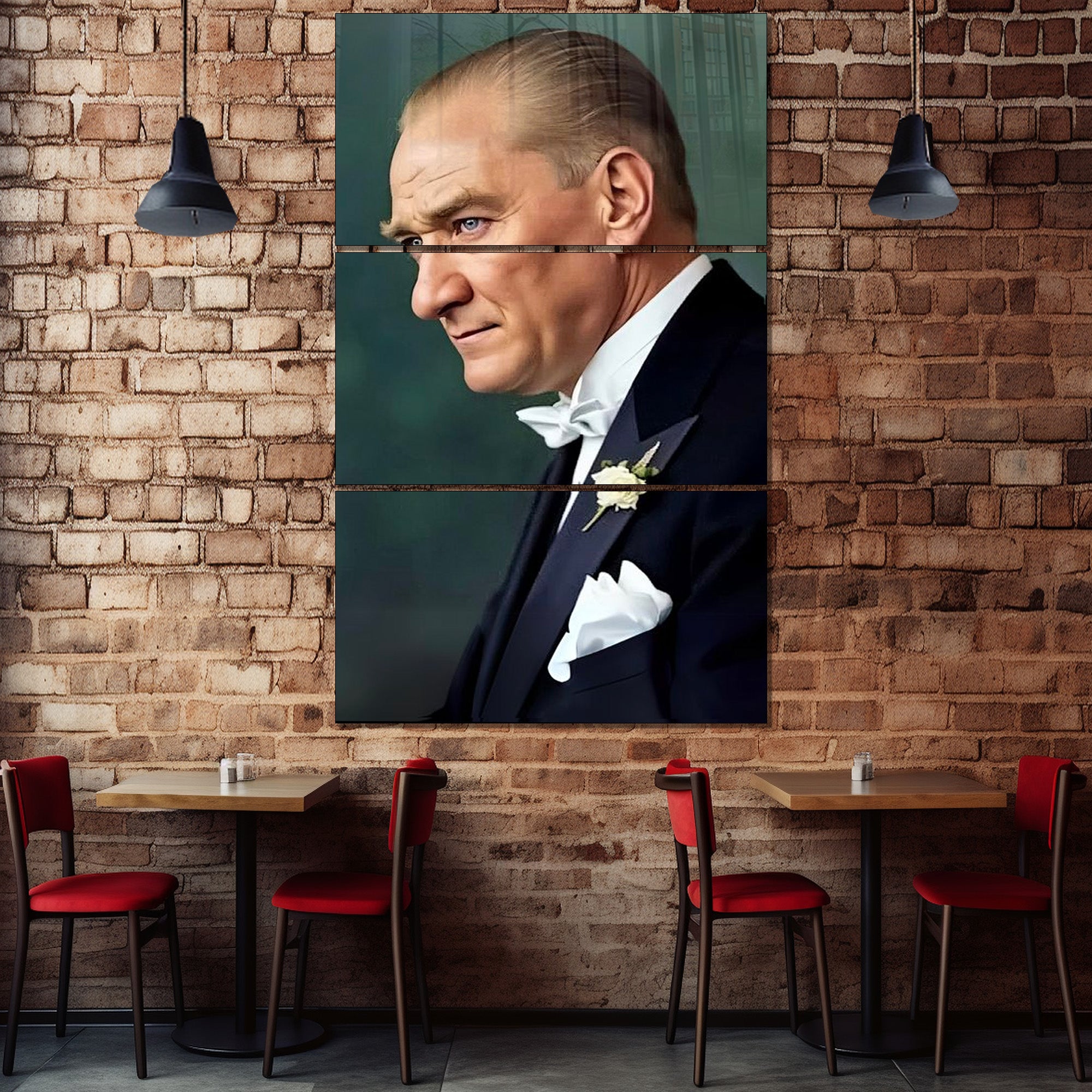 Atatürk Temalı Temperli Cam Duvar Tablosu – Premium UV Baskı, Modern & Şık Dekor